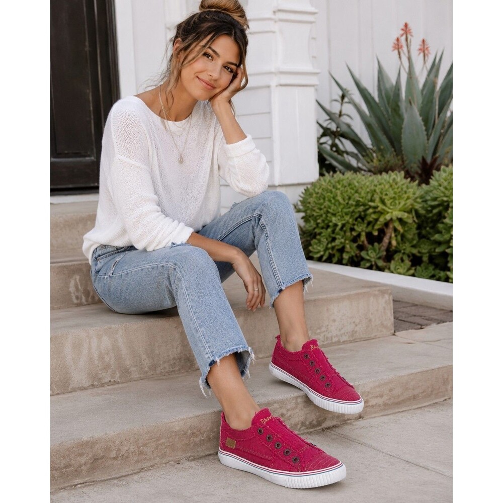 Blowfish Malibu Womens Size 9 Jester Red Buzz Slip On Casual Sneaker Shoes